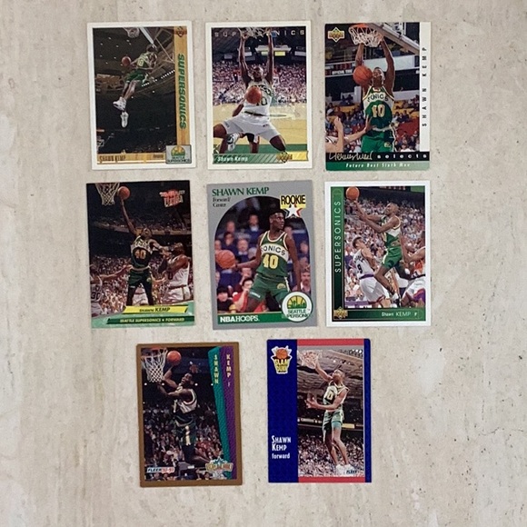 Shawn Kemp Basketball Cards Rookie 1990 NBA Hoops 279 Seattle SuperSonics 8 - Picture 13 of 13